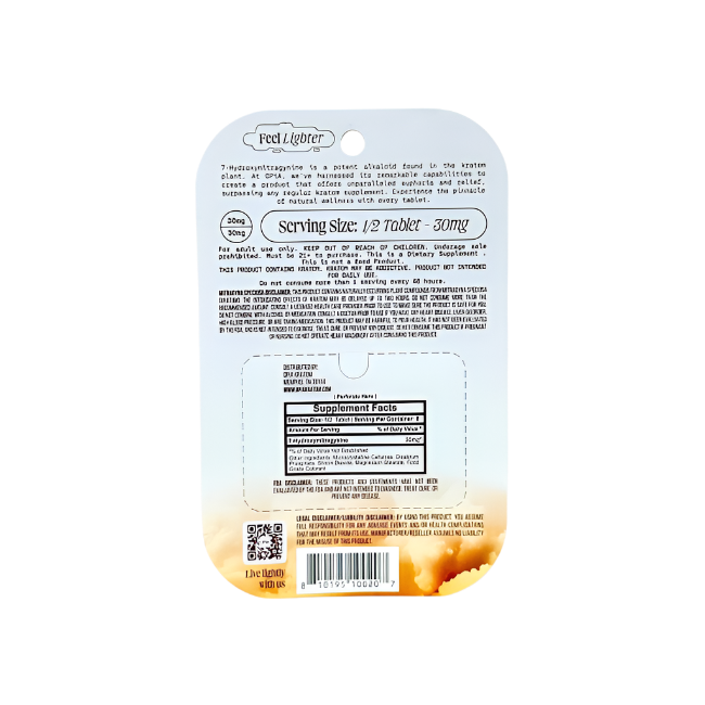 OPIA 4ct 7OH Chewable Tabs Raspberry Peach 60mg Per Tablets - Seven Tech