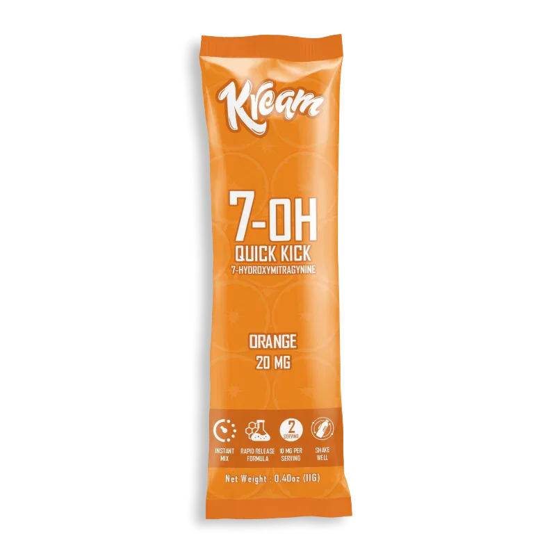 Kream Kratom 7-Hydroxymitragynine Quick Kick Orange Powder 20mg - Seven Tech