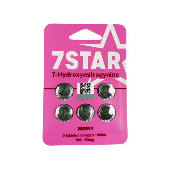 7Star 5ct 7OH Chewable Tabs Berry 30mg Per Tablets - Seven Tech