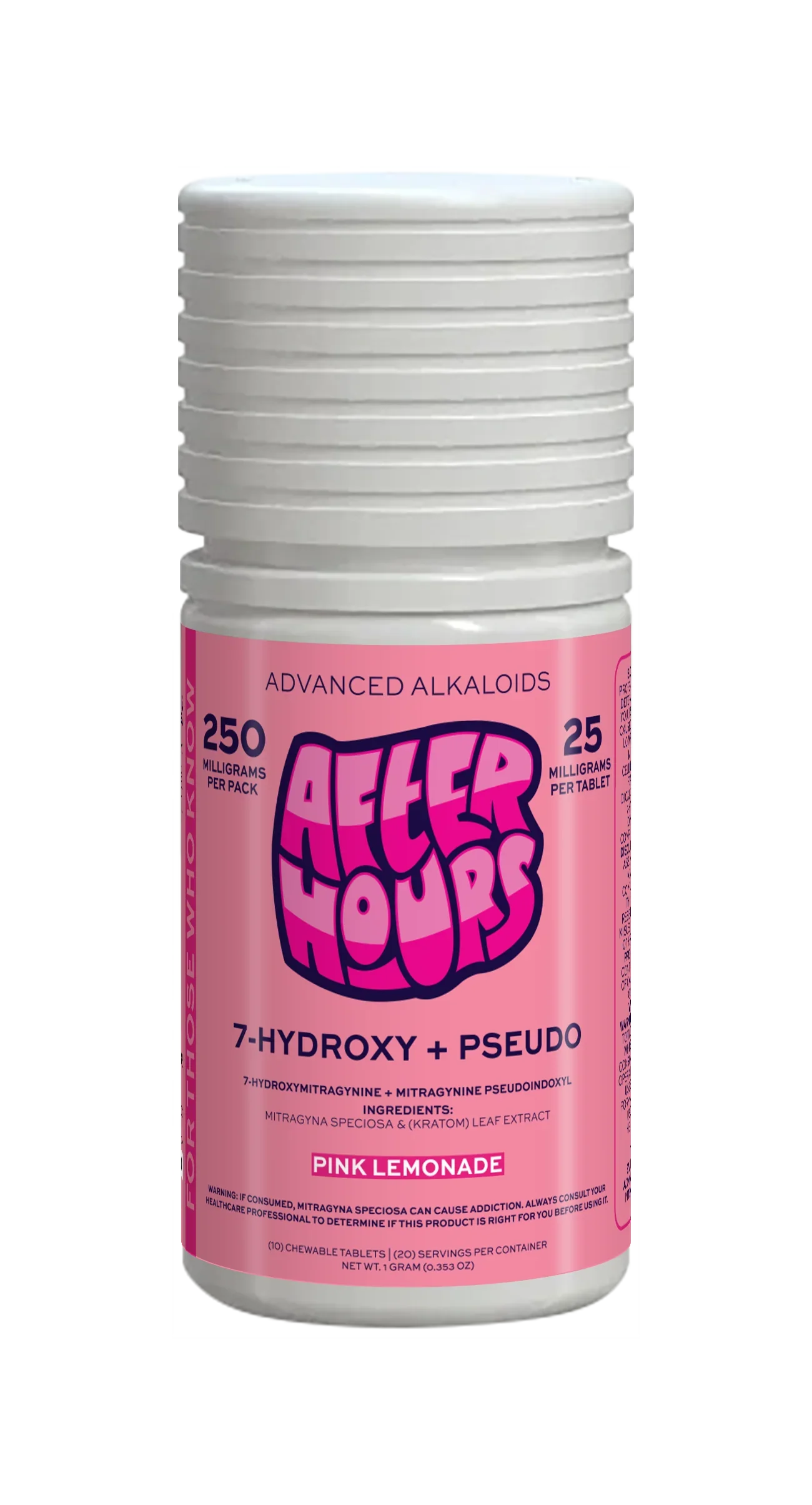 After Hours 10ct 7OH Chewable Tabs Pink Lemonade 25mg per Tablet - Seven Tech