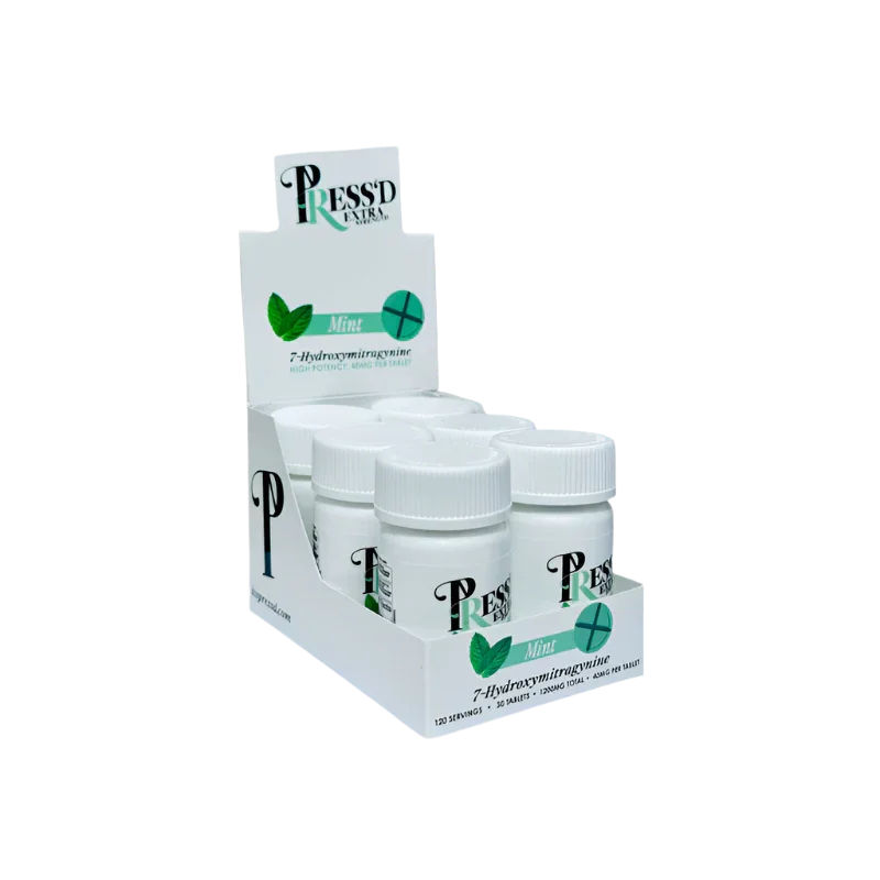 Press'D 30ct 7OH Tabs Extra Strength Mint 40mg Per Tablet - Seven Tech
