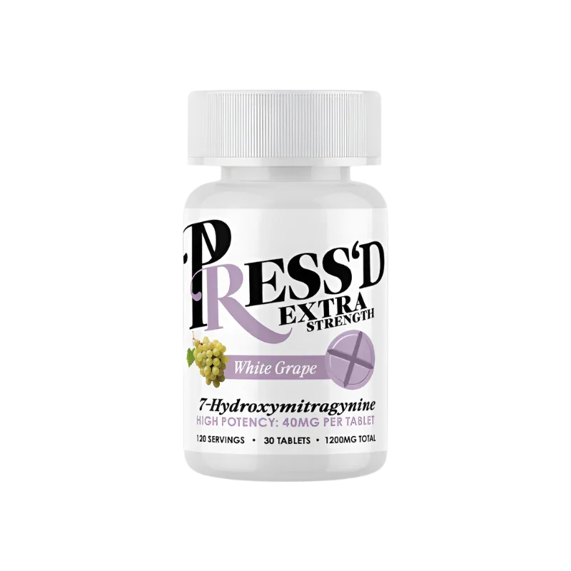 Press'D 30ct 7OH Tabs Extra Strength White Grape 40mg Per Tablet - Seven Tech