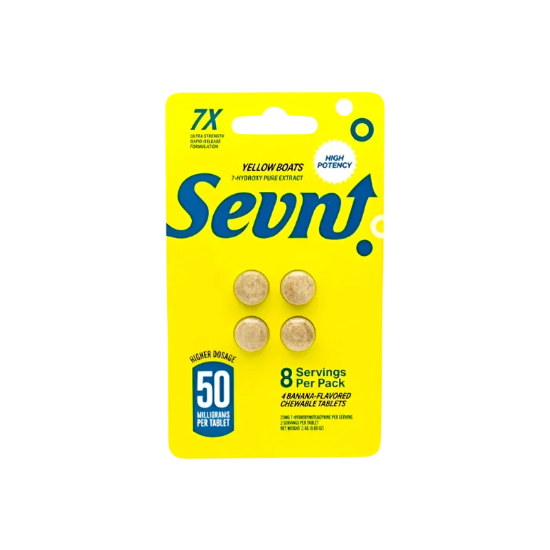 Sevn 4ct 7OH Tabs Yellow Boats 50mg Per Tablet - Seven Tech