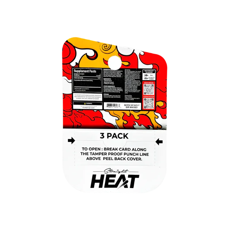 Straight Heat 3ct Eighties Pseudo Tabs Island Mango 80mg per Tablet - Seven Tech