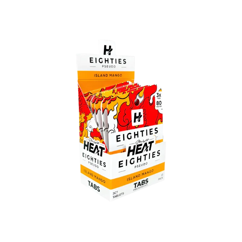 Straight Heat 3ct Eighties Pseudo Tabs Island Mango 80mg per Tablet - Seven Tech