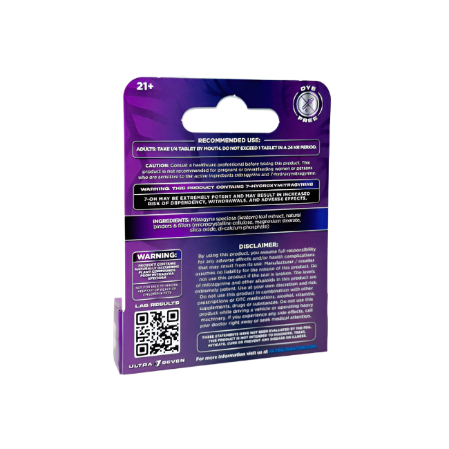 Ultra Seven 10ct 7OH Tabs Ultra Strength Cookies & Cream 20mg Per Tablet - Seven Tech