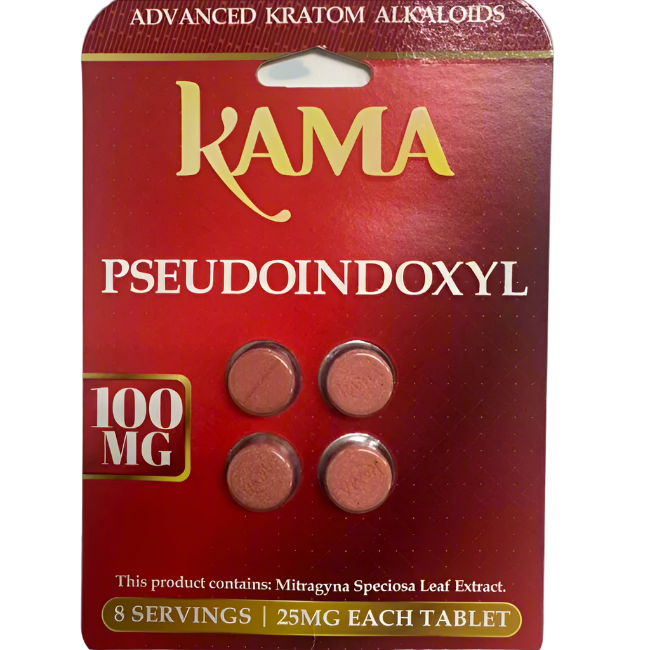 KAMA PSEUDOINDOXYL TABLETS 4CT / 100MG – UNFLAVORED - Seven Tech