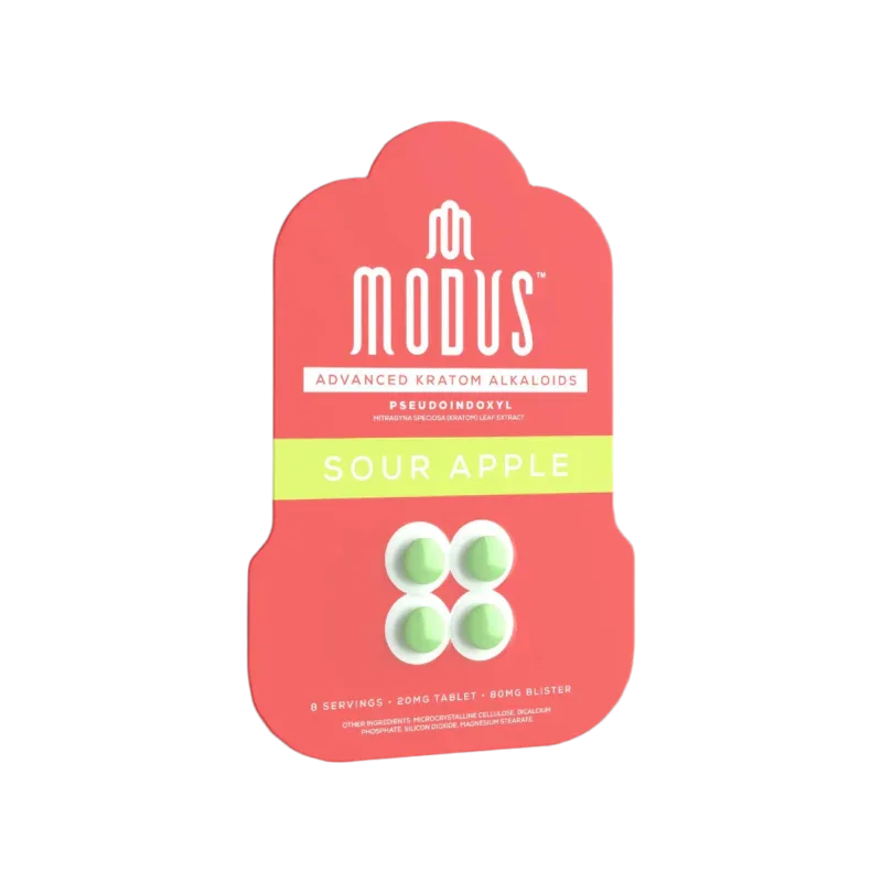 Modus 4ct Psuedoindoxyl Tabs Sour Apple 20mg per Tablet - Seven Tech