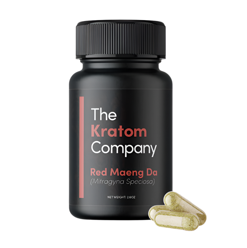 THE KRATOM COMPANY CAPSULES 75CT / 2.6OZ / 500MG - MAENG DA RED VEIN - Seven Tech