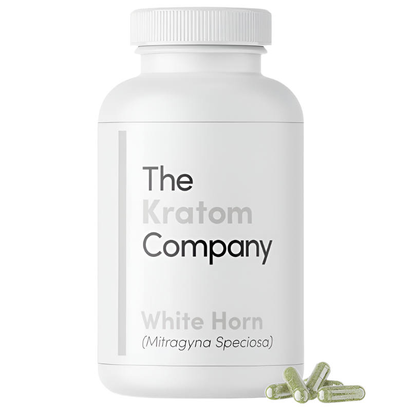 THE KRATOM COMPANY CAPSULES 500CT / 14.4OZ / 500MG - HORN WHITE VEIN - Seven Tech