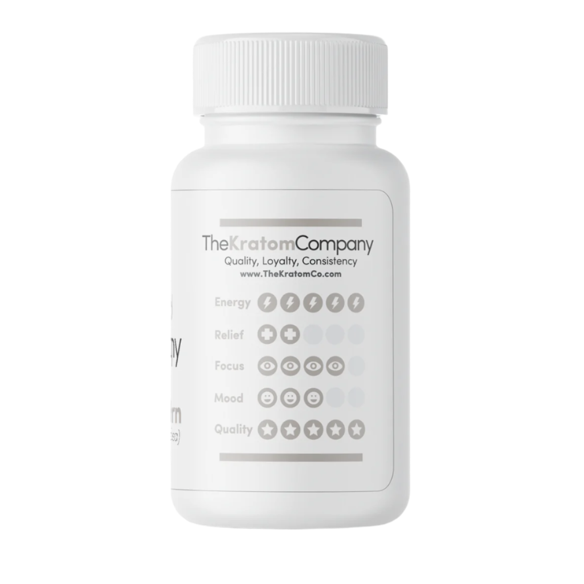 THE KRATOM COMPANY CAPSULES 75CT / 2.6OZ / 500MG - HORN WHITE VEIN - Seven Tech