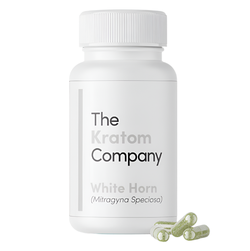 THE KRATOM COMPANY CAPSULES 75CT / 2.6OZ / 500MG - HORN WHITE VEIN - Seven Tech
