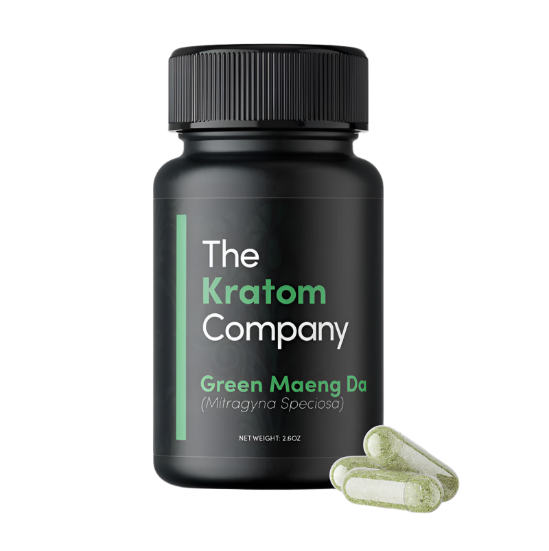 THE KRATOM COMPANY CAPSULES 75CT / 2.6OZ / 500MG - MAENG DA GREEN VEIN - Seven Tech