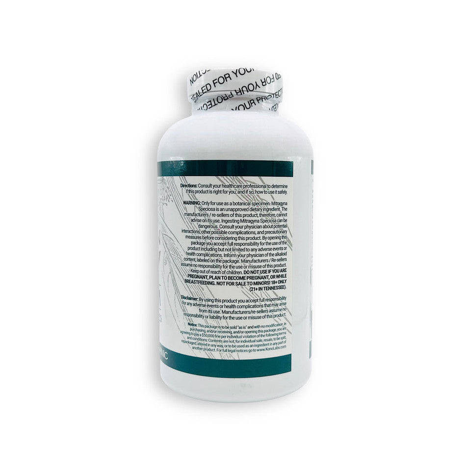 WHOLE HERBS KRATOM CAPSULES 60CT / 36G / 1.3OZ - INDO YELLOW VEIN - Seven Tech