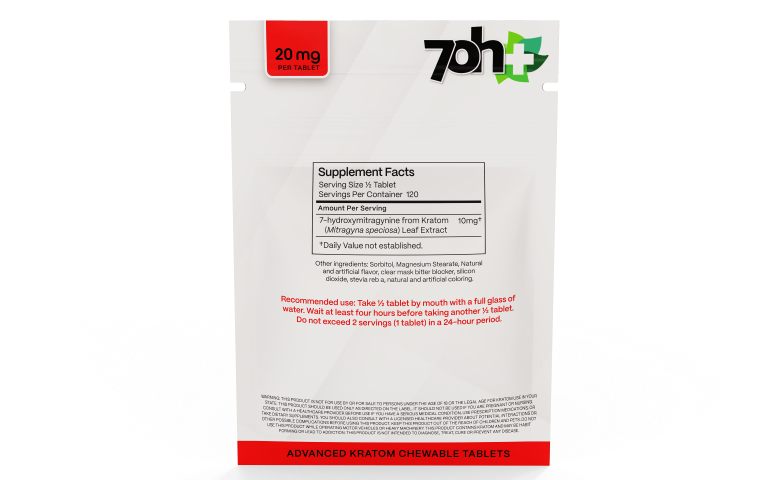 7OH Plus 7OH Chewable Tabs 20mg per Tablet - Seven Tech