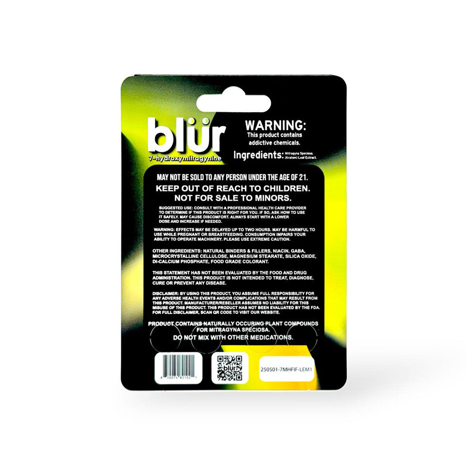 Blur 4ct 7OH Lemonade Tabs 50mg Per Tablet - Seven Tech