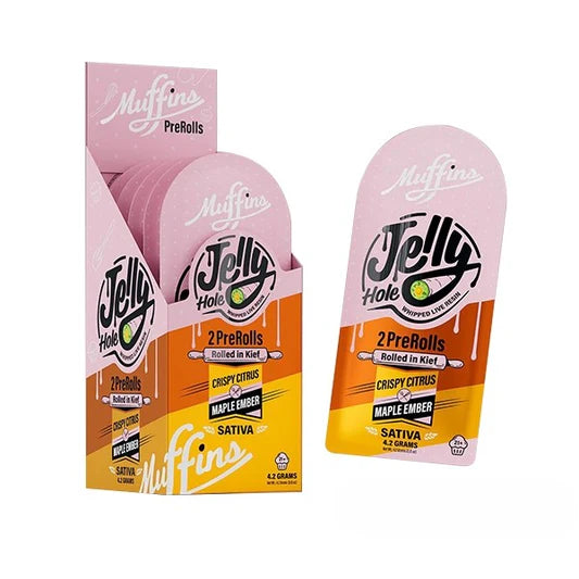 MUFFINS-THC-A JELLY HOLES PREROLL FROSTED GLUE/DIESEL DRIP - Seven Tech