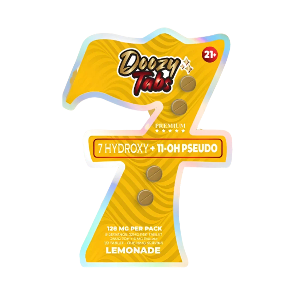 Doozy Tabs 4ct 7OH+11OH Pseudo Chewable Tabs Lemonade 32mg per Tablet - Seven Tech