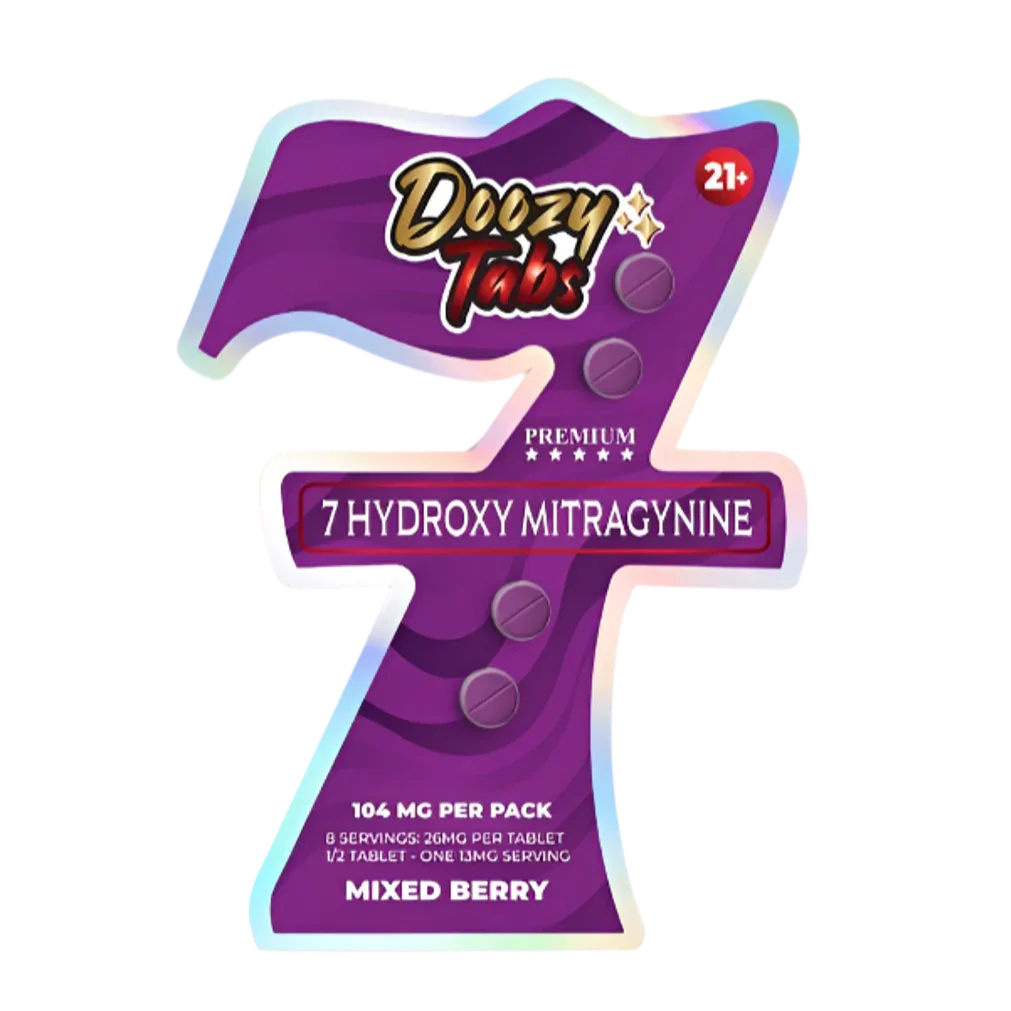 Doozy Tabs 4ct 7OH Chewable Tabs Mixed Berry 26mg per Tablet - Seven Tech