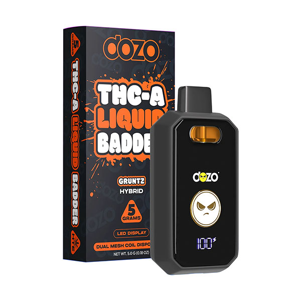 DOZO - THC-A LIQUID BADDER 5G DISPOSABLES - GRUNTZ - HYBRID - Seven Tech