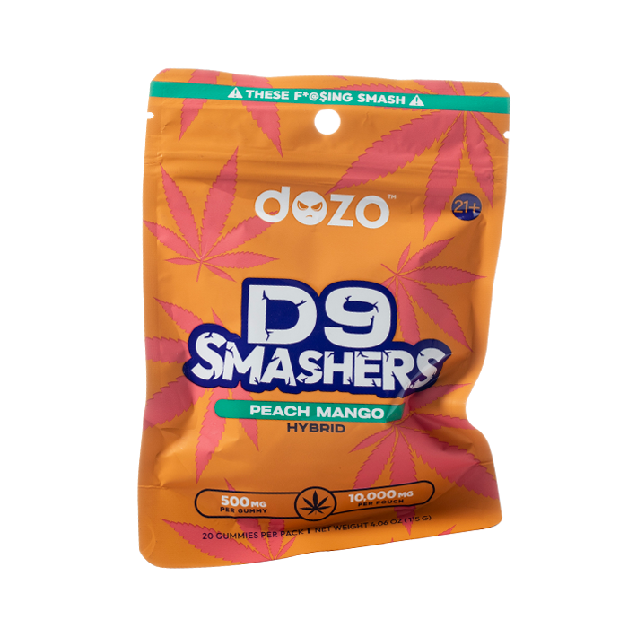 DOZO - D9 SMASHERS GUMMIES - 20 COUNT - PEACH MANGO - HYBRID - Seven Tech