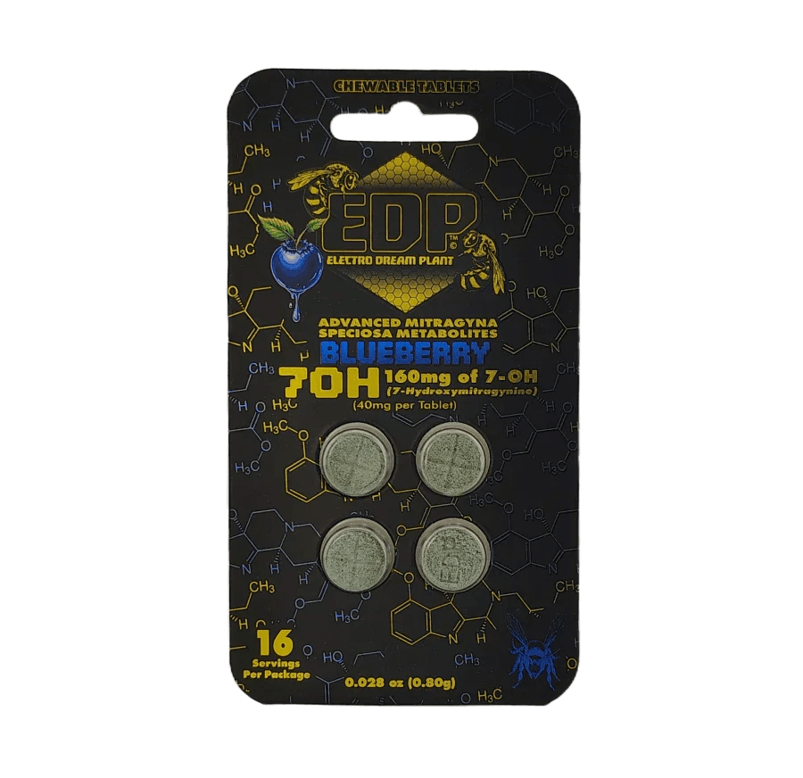 EDP 4ct 7OH Chewable Tabs Blueberry 40mg per Tablet - Seven Tech