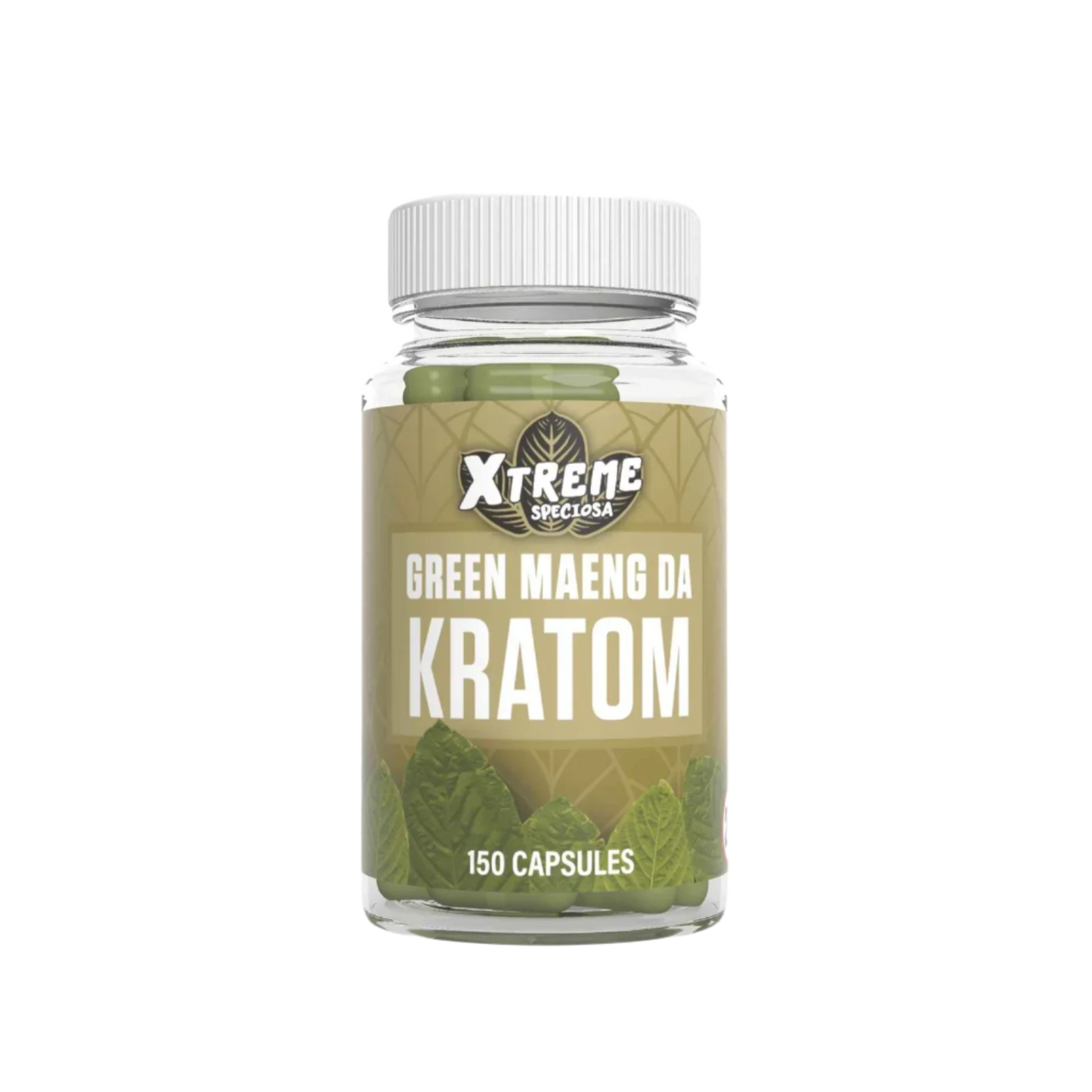 XTREME SPECIOSA Kratom CAPSULES 150CT - MAENG DA GREEN VEIN - Seven Tech