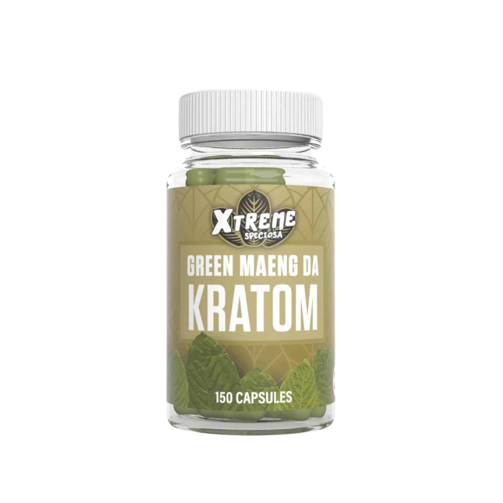 XTREME SPECIOSA Kratom CAPSULES 150CT - MAENG DA GREEN VEIN - Seven Tech