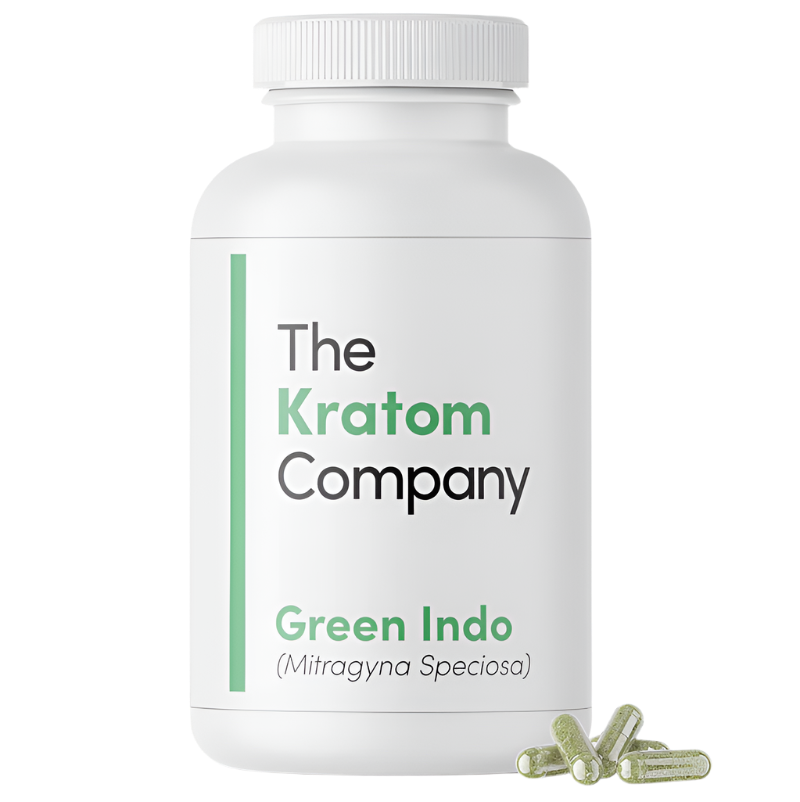 THE KRATOM COMPANY CAPSULES 150CT / 4.8OZ / 500MG - INDO GREEN VEIN - Seven Tech