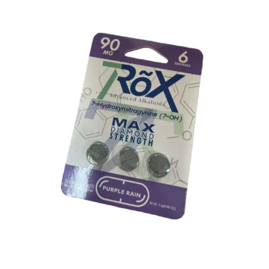 7ROX ADVANCED ALKALOIDS 7-HYDROXYMITRAGYNINE MAX DIAMOND STRENGTH TABLETS 30MG 3CT β PURPLE RAIN - Seven Tech