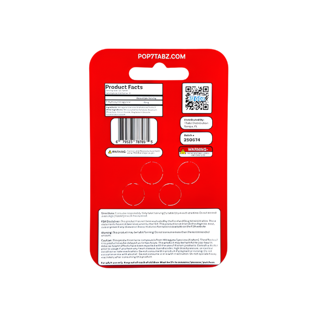 7Tabz 4ct 7OH Chewable Tabs Blue Razz 30mg Per Tablet - Seven Tech