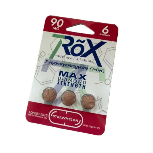 7ROX ADVANCED ALKALOIDS 7-HYDROXYMITRAGYNINE MAX DIAMOND STRENGTH TABLETS 30MG 3CT β STRAWMELON - Seven Tech