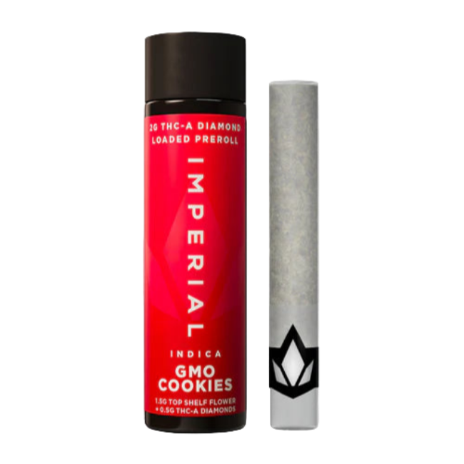 IMPERIAL THC-A LOADED PREROLL 2G – GMO COOKIES INDICA - Seven Tech