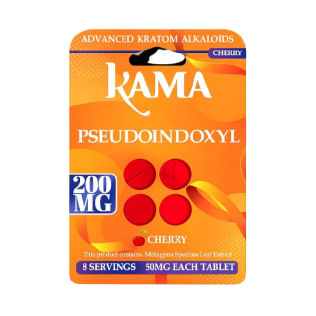 KAMA PSEUDOINDOXYL TABLETS 4CT / 50MG EACH – CHERRY - Seven Tech