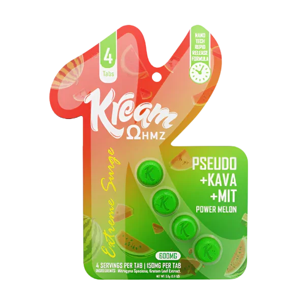 Kream 4ct Pseudo Kava Mit Power Melon Premium 150mg per Tablet - Seven Tech