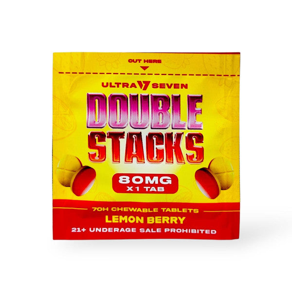 Ultra Seven Double Stacks 1ct 7OH Chewable Tab Lemon Berry 80mg Per Tablets