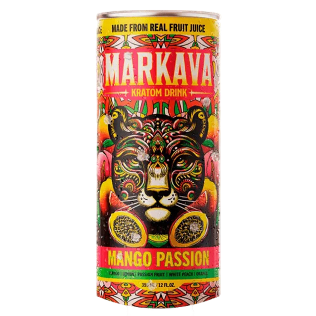 MARKAVA KRATOM DRINK 12OZ – MANGO PASSION - Seven Tech