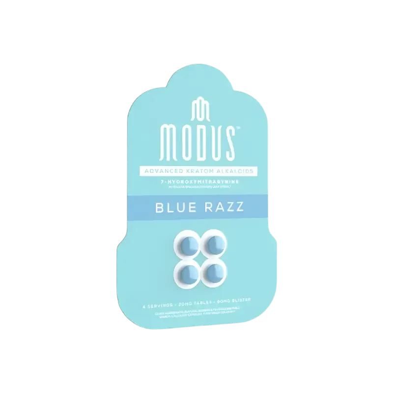 Modus 4ct 7OH Tabs Blue Razz 20mg per Tablet - Seven Tech