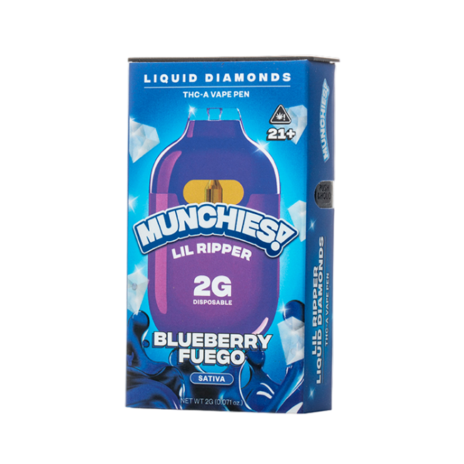 MUNCHIES LIL RIPPER 2G DISPOSABLE - BLUEBERRY FUEGO SATIVA - Seven Tech