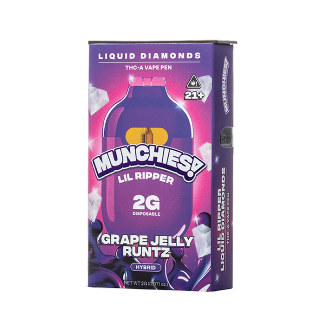 MUNCHIES LIL RIPPER 2G DISPOSABLE - GRAPE JELLY RUNTZ HYBRID - Seven Tech
