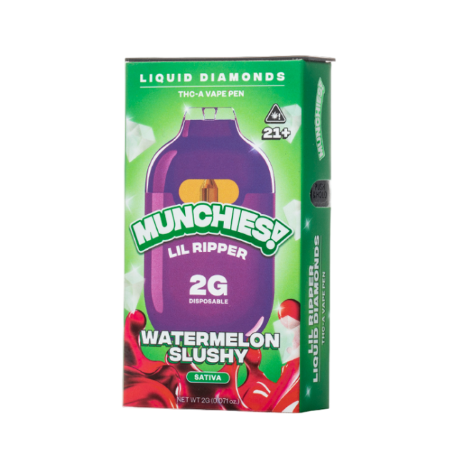 MUNCHIES LIL RIPPER 2G DISPOSABLE BOX OF 10 - WATERMELON SLUSHIE SATIVA - Seven Tech