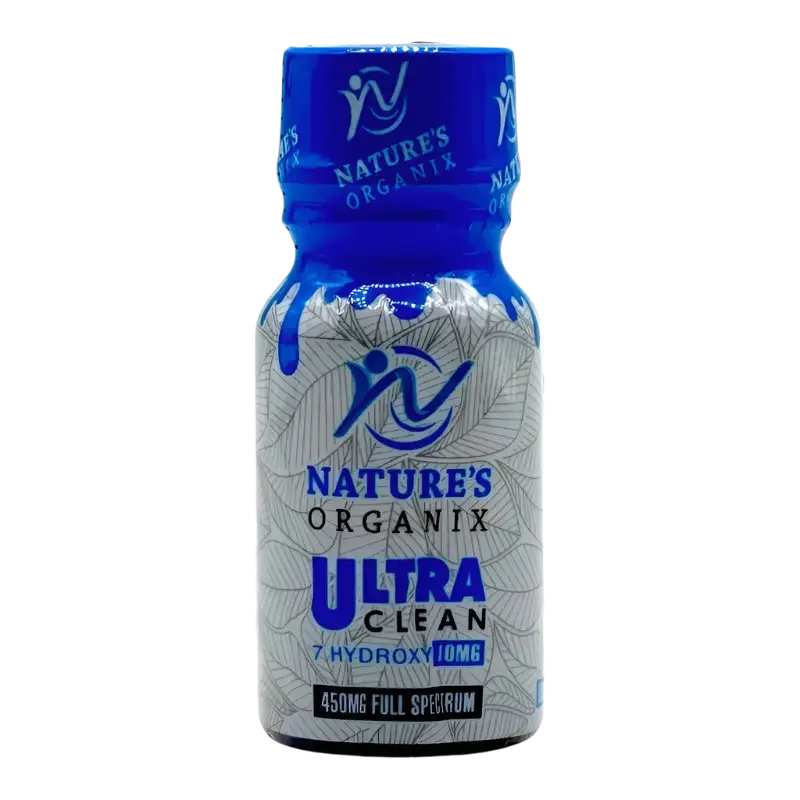 Nature's Organix 7 Hydroxymitragynine + 450 Mit Liquid Shot Blue 10ml - Seven Tech