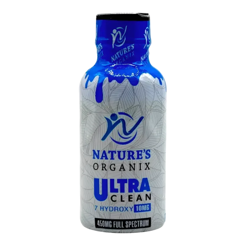 Nature's Organix 7 Hydroxymitragynine + 450mg Mit Liquid Shot Blue 10mg - Seven Tech