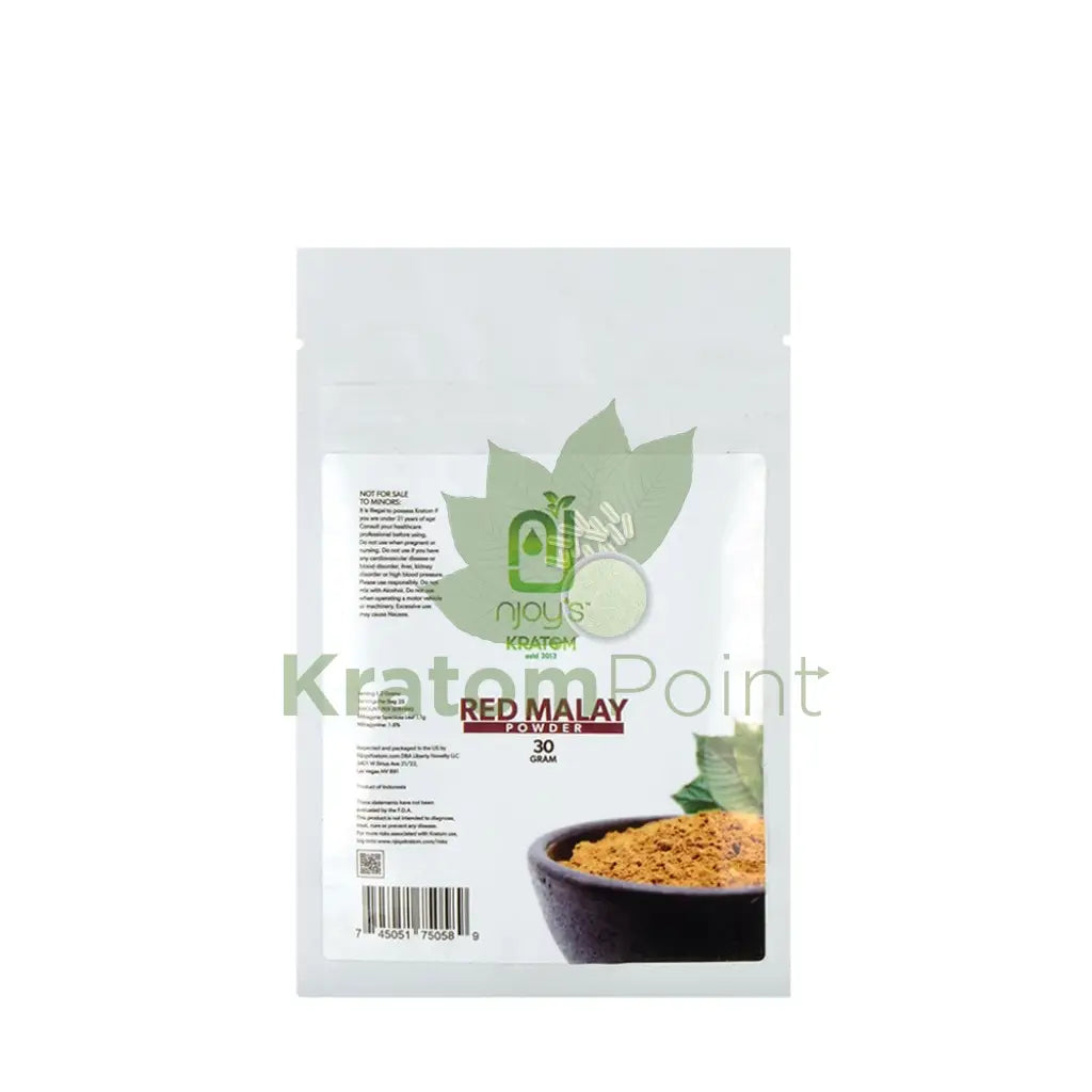NJOY KRATOM POWDER 30G - MALAY RED VEIN - Seven Tech