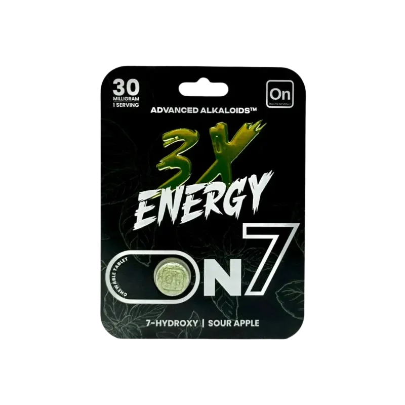 On7 1ct 7OH Sour Apple 3x Focus Tabs 30mg per Tablet - Seven Tech