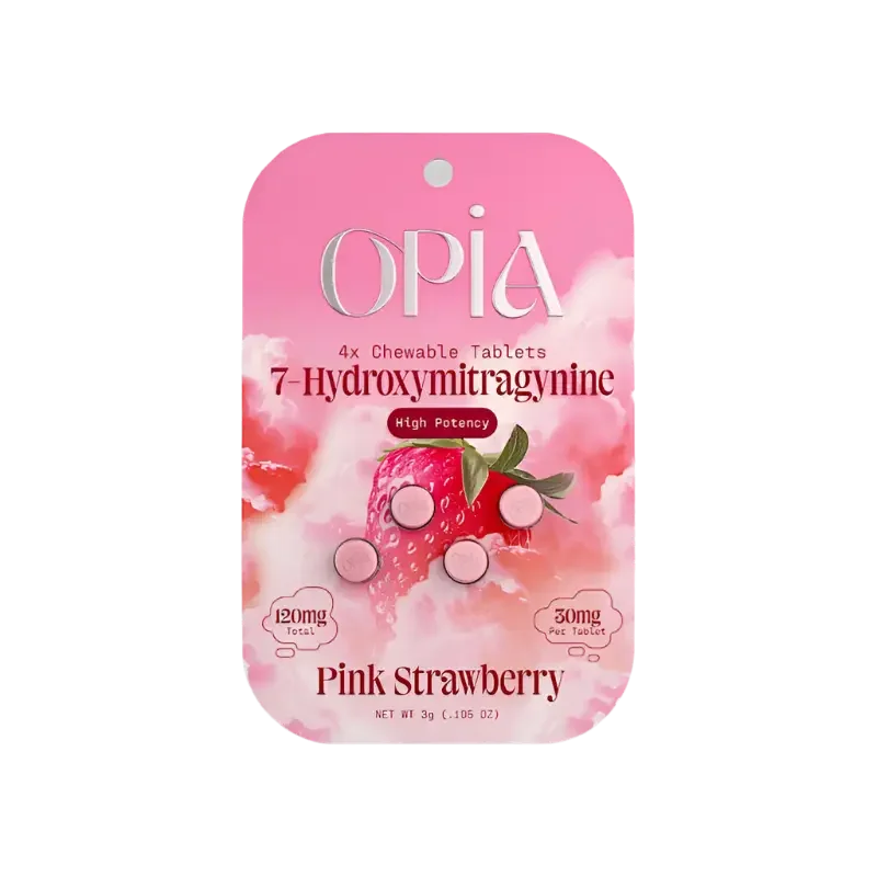Opia 4ct 7OH Chewable Tabs Pink Strawberry 30mg per Tablet - Seven Tech
