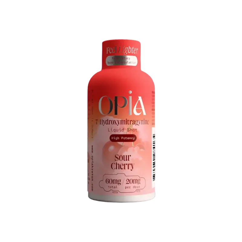 Opia 7 Hydroxymitragynine Liquid Shot Sour Cherry 60mg 30ml - Seven Tech