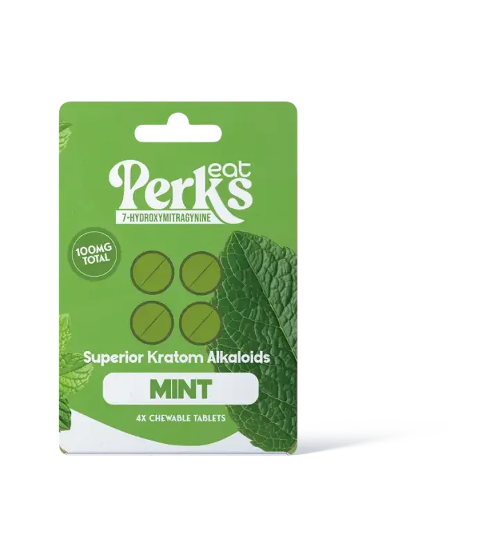 Eat Perkz 4ct 7OH Mint Chewable Tabs 25mg Per Tablet - Seven Tech