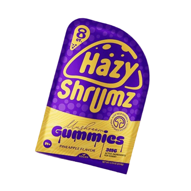 HAZY SHRUMZ GUMMIES 8CT / 0.78OZ - PINEAPPLE - Seven Tech