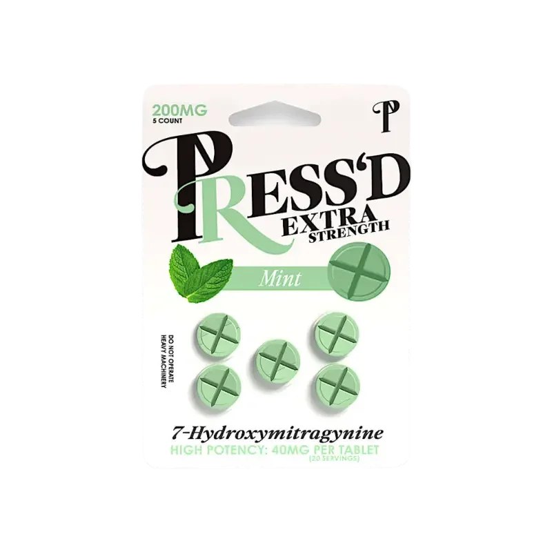 Press'D 5ct 7OH Tabs Extra Strength Mint 40mg per Tablet - Seven Tech